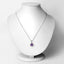 Colgante de amatista genuina de 1.87 quilates y diamantes en oro de 14K y plata esterlina
