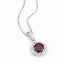 Pendentif en Grenat et Diamant de 2,32 Carats en Or 14K et Argent