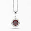 Pendentif en Grenat et Diamant de 2,32 Carats en Or 14K et Argent