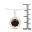 Pendentif en Grenat et Diamant de 2,32 Carats en Or 14K et Argent