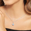 Colgante de Topacio Azul Suizo de 2.32 Quilates y Diamantes en Oro de 14K y Plata Esterlina