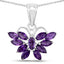 1.65 Carat Genuine Amethyst Butterfly Pendant in Sterling Silver