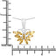 1.32 Carat Genuine Citrine .925 Sterling Silver Butterfly Pendant