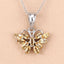 1.32 Carat Genuine Citrine .925 Sterling Silver Butterfly Pendant