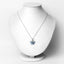 Colgante de Topacio Azul Suizo Genuino de 1.76 Quilates en Plata Esterlina