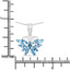 Colgante de Topacio Azul Suizo Genuino de 1.76 Quilates en Plata Esterlina
