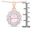 4.26 Carat Genuine Kunzite and White Topaz Pendant in Sterling Silver