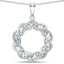 Pendentif en argent sterling avec topaze bleue et topaze blanche