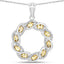 1.73 Carat Genuine Citrine & White Topaz Sterling Silver Pendant
