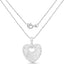 Colgante de Corazón de Plata Esterlina con Diamante Blanco Genuino de 0.52 Quilates