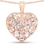 2.95 Carat Genuine Morganite & White Zircon Pendant in Sterling Silver