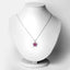 Pendentif en Rubis et Zircon Blanc de 1,37 Carat en Argent Sterling