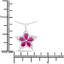 Pendentif en Rubis et Zircon Blanc de 1,37 Carat en Argent Sterling