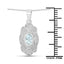 Pendentif en aigue-marine et topaze blanche de 0,48 carat en argent sterling