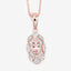 0.52 Carat Genuine Morganite and White Topaz Pendant