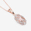 0.52 Carat Genuine Morganite and White Topaz Pendant