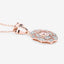 0.52 Carat Genuine Morganite and White Topaz Pendant