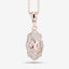 0.52 Carat Genuine Morganite and White Topaz Pendant