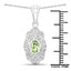 Colgante de Peridoto y Topacio Blanco de 0.55 Quilates en Plata de Ley