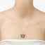 1.91 Carat Genuine Emerald and White Zircon Pendant in Sterling Silver