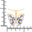 1.75 Carat Genuine Tanzanite & White Zircon Pendant in Sterling Silver