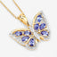 1.75 Carat Genuine Tanzanite & White Zircon Pendant in Sterling Silver