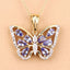 1.75 Carat Genuine Tanzanite & White Zircon Pendant in Sterling Silver