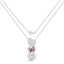 Pendentif en diamant rouge et blanc véritable de 0,45 carat en argent sterling