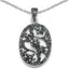 Pendentif en argent sterling avec diamant bleu véritable de 0,28 carat