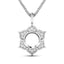 Pendentif semi-monture en or blanc 14K avec diamant blanc de 0,14 carat