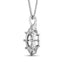 Pendentif semi-monture en or blanc 14K avec diamant blanc de 0,14 carat