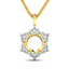 Colgante Semi Montado de Diamante de 0.14 Quilates en Oro Amarillo de 14K
