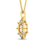 Colgante Semi Montado de Diamante de 0.14 Quilates en Oro Amarillo de 14K