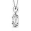 Pendentif semi-monture en or blanc 14K avec diamant blanc de 0,18 carat