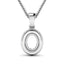 Pendentif semi-monture en or blanc 14K avec diamant blanc de 0,18 carat