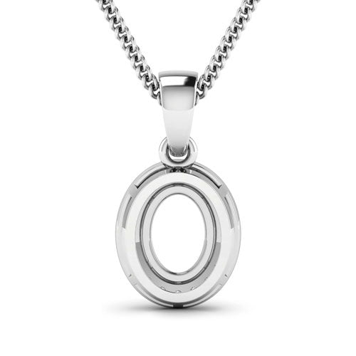 Pendentif semi-monture en or blanc 14K avec diamant blanc de 0,18 carat