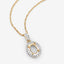 0.18 Carat White Diamond 14K Yellow Gold Semi Mount Pendant