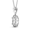 Colgante de Diamante Blanco Genuino de 0.09 Quilates en Oro Blanco de 14K