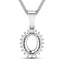 Pendentif semi-monture en or blanc 14K avec diamant blanc de 0,13 carat