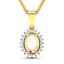 Colgante de Diamante Blanco Genuino de 0.13 Quilates en Oro Amarillo de 14K