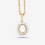 Colgante de Diamante Blanco Genuino de 0.13 Quilates en Oro Amarillo de 14K