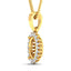 Colgante de Diamante Blanco Genuino de 0.13 Quilates en Oro Amarillo de 14K