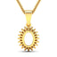 Colgante de Diamante Blanco Genuino de 0.13 Quilates en Oro Amarillo de 14K