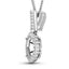 0.22 Carat Genuine White Diamond 14K White Gold Semi Mount Pendant