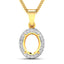 0.22 Carat Diamond 14K Yellow Gold Semi Mount Pendant