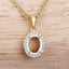 0.22 Carat Diamond 14K Yellow Gold Semi Mount Pendant