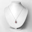 3.90 Carat Genuine Pink Tourmaline and White Diamond Pendant