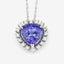 Pendentif en Tanzanite et Diamants Blancs de 3,25 Carats
