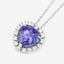 Pendentif en Tanzanite et Diamants Blancs de 3,25 Carats