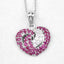 Pendentif en rubis véritable et saphirs blancs de 2,65 carats en argent sterling